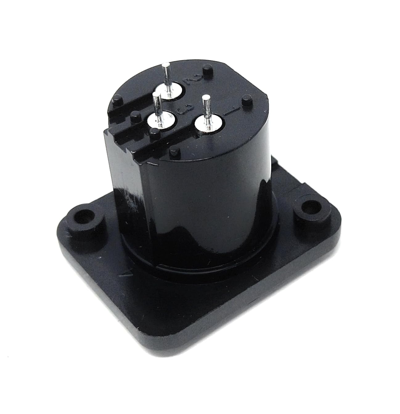 DRUT 3-Pin XLR Male Chassis Mount Socket – Plastic Panel Jack for Audio, Microphone, Studio, DJ Mixer and Speaker Connections, Solder Terminals