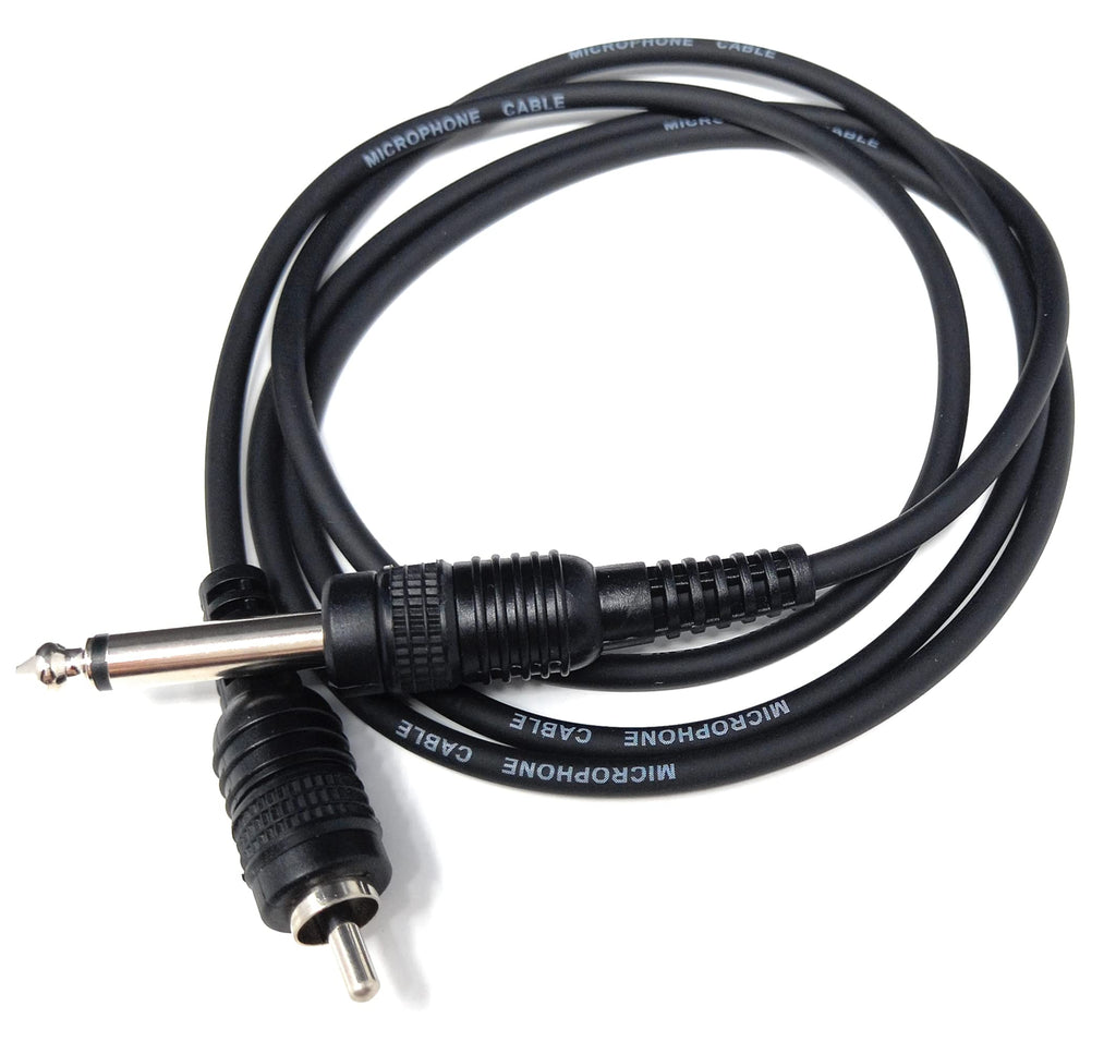 DRUT 6.35mm (1/4") Mono Jack Plug to RCA Phono Plug Audio Male to Male Lead Cable