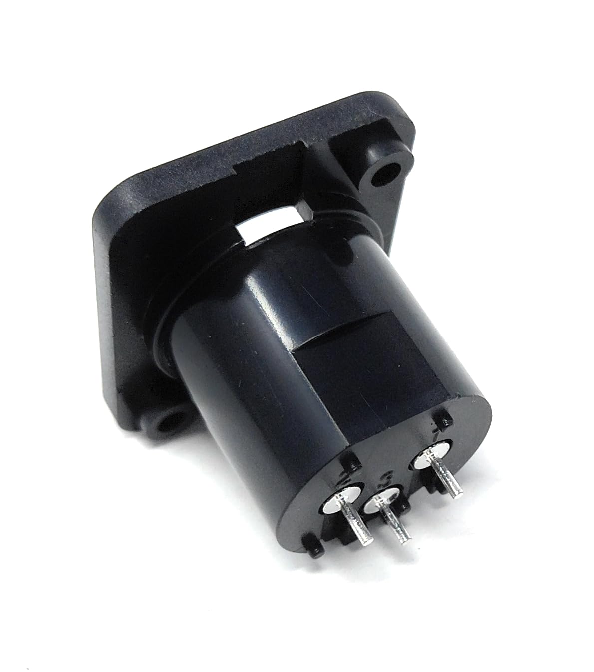 DRUT 3-Pin XLR Male Chassis Mount Socket – Plastic Panel Jack for Audio, Microphone, Studio, DJ Mixer and Speaker Connections, Solder Terminals