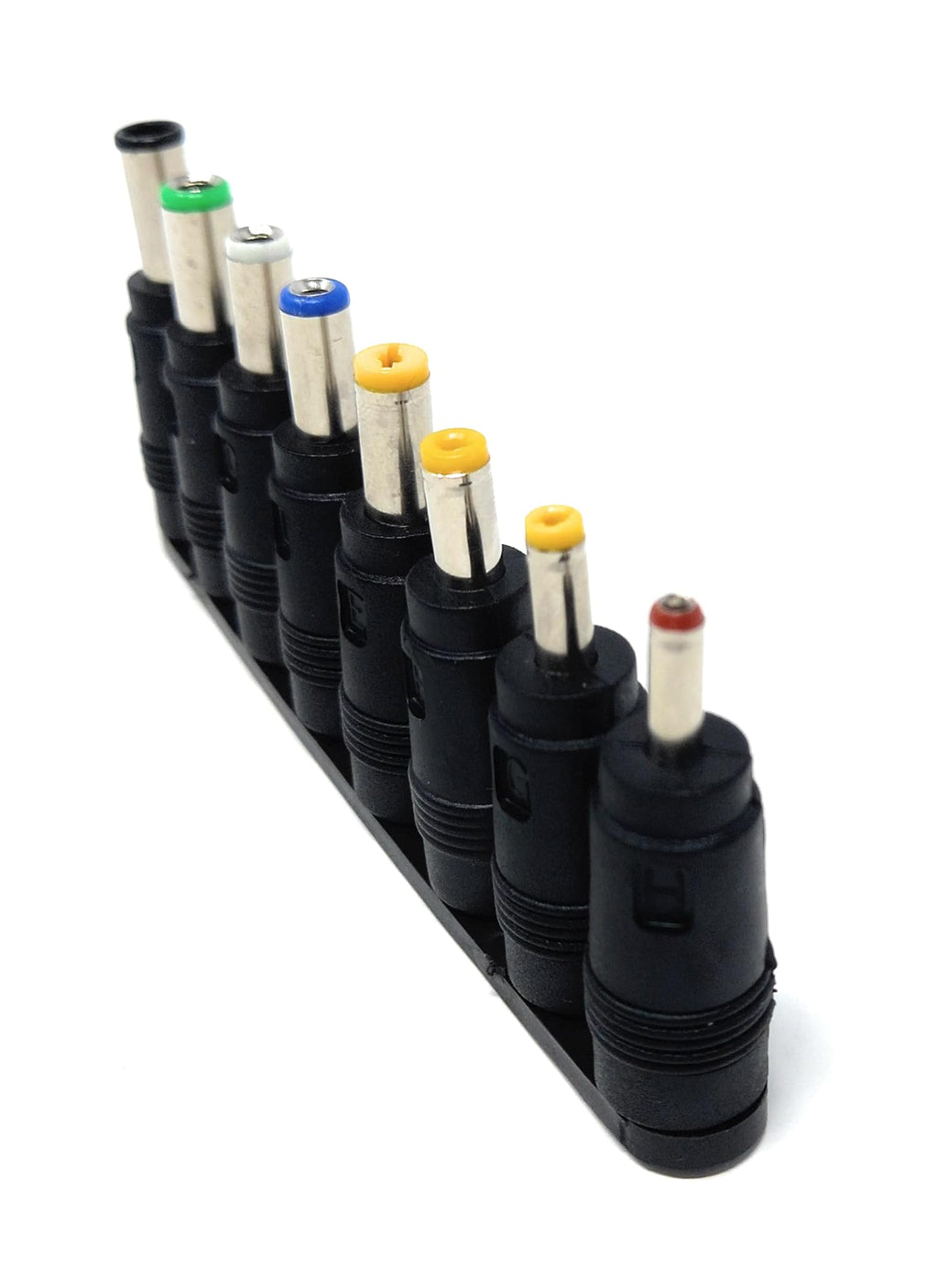 DRUT 5.5 x 2.1mm DC Power Socket to Multi Adapters Plugs 3.5 x 1.35mm, 4.0 x 1.7mm, 4.8 x 1.7mm, 5.5 x 1.7mm, 5.5 x 2.1mm, 5.5 x 2.5mm, 6.3 x 3.0mm, 6.0 x 4.4mm, 8 pcs. Pack