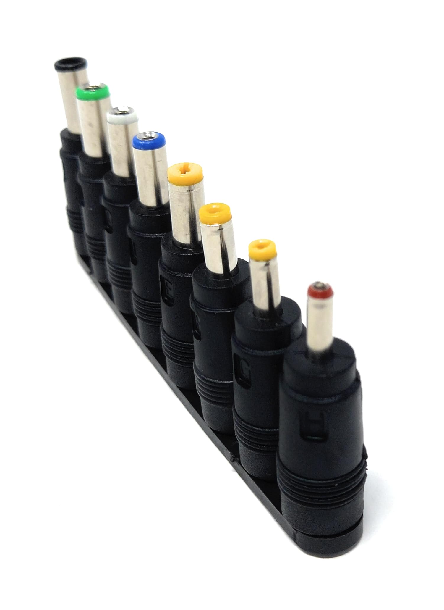 DRUT 5.5 x 2.1mm DC Power Socket to Multi Adapters Plugs 3.5 x 1.35mm, 4.0 x 1.7mm, 4.8 x 1.7mm, 5.5 x 1.7mm, 5.5 x 2.1mm, 5.5 x 2.5mm, 6.3 x 3.0mm, 6.0 x 4.4mm, 8 pcs. Pack