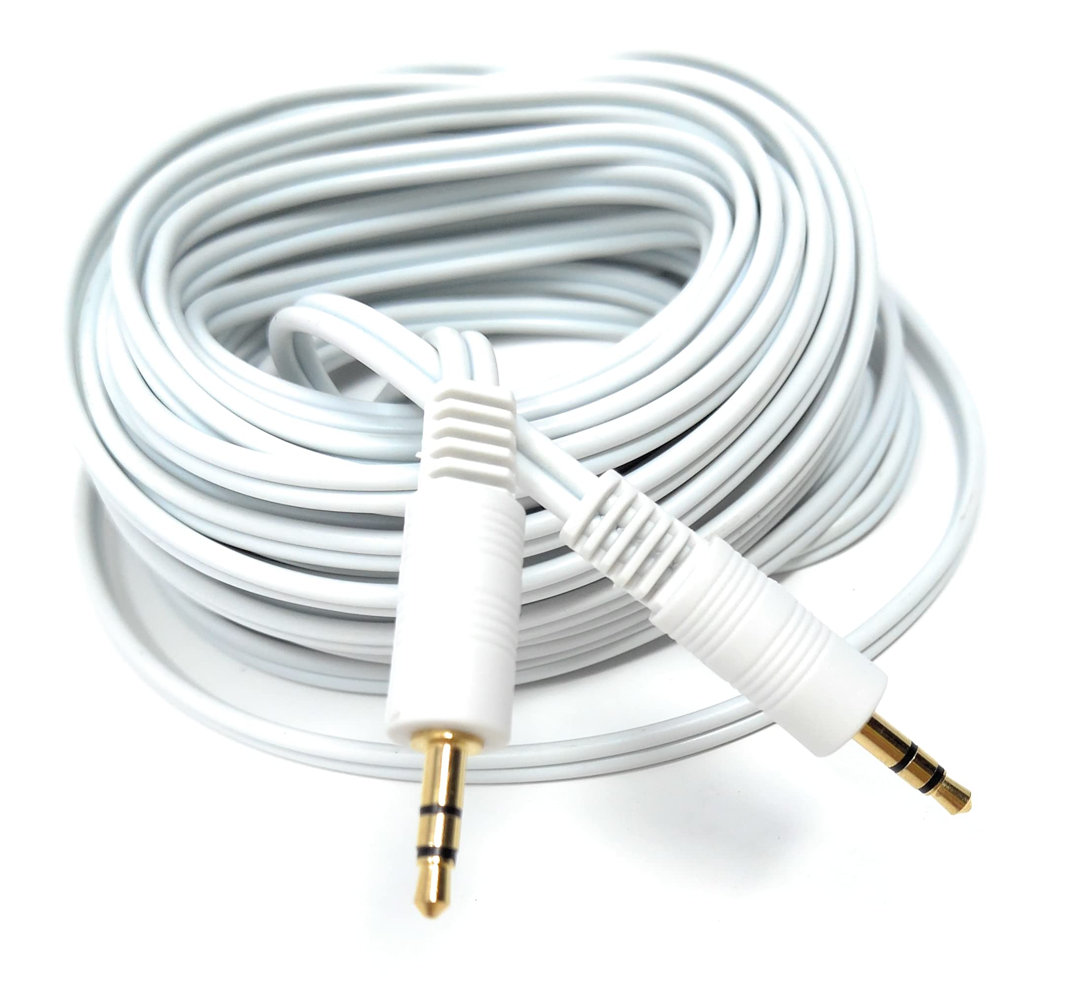DRUT 3.5mm to 3.5mm Stereo Audio AUX Cable Gold Connectors, Small 3 pin Jack to Jack Speaker Lead