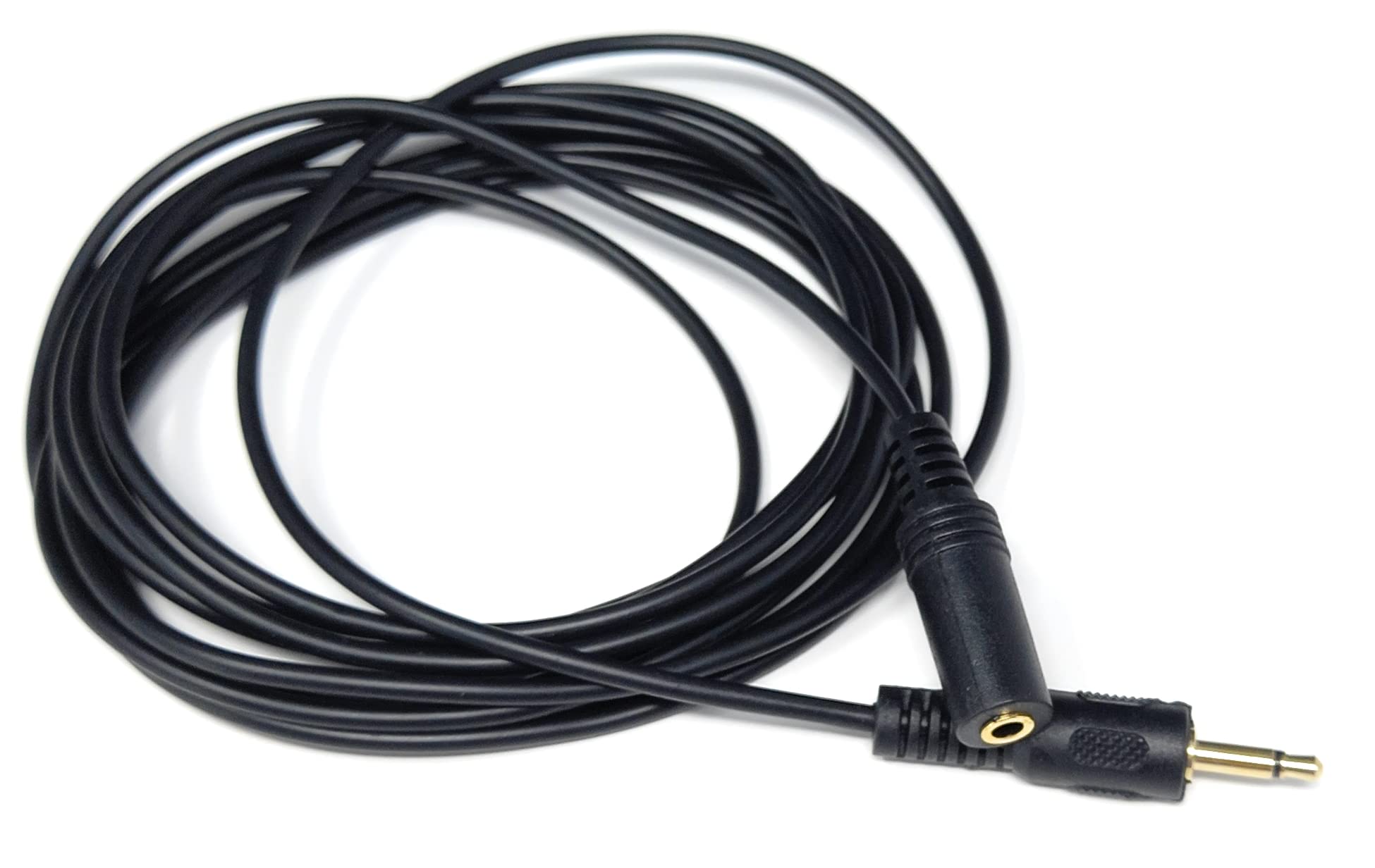 3.5mm Mono Jack to 3.5mm Socket Extension Cable Gold Connectors, Male Plug to Female Socket