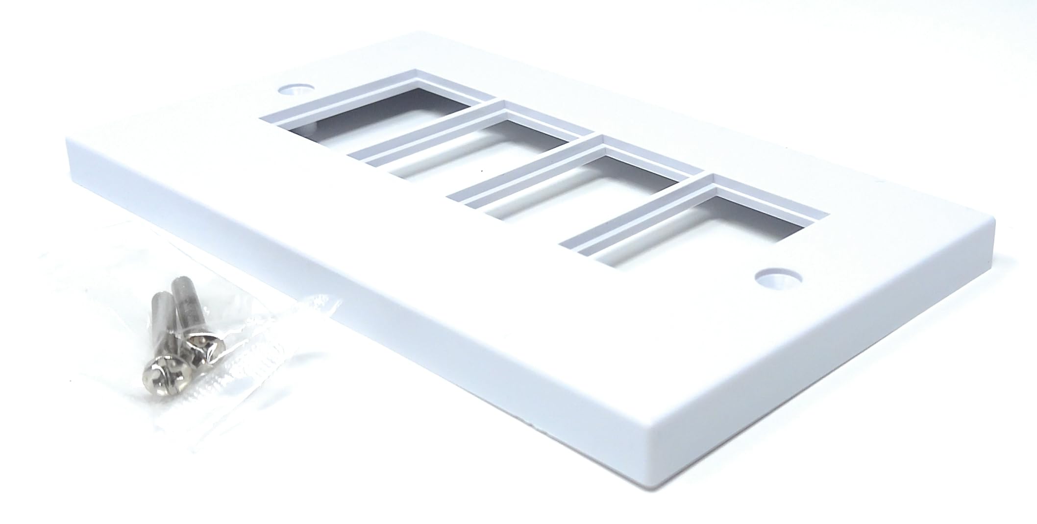Euro Module Wall Plate Faceplate Frame with Screws – Compatible with Standard Euro UK Modules