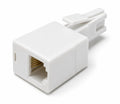 DRUT BT to RJ11 Socket, Telephone Line Adapter, 6P4C, 4 Wire Converter for BT UK Landline Phone, Modem Extender