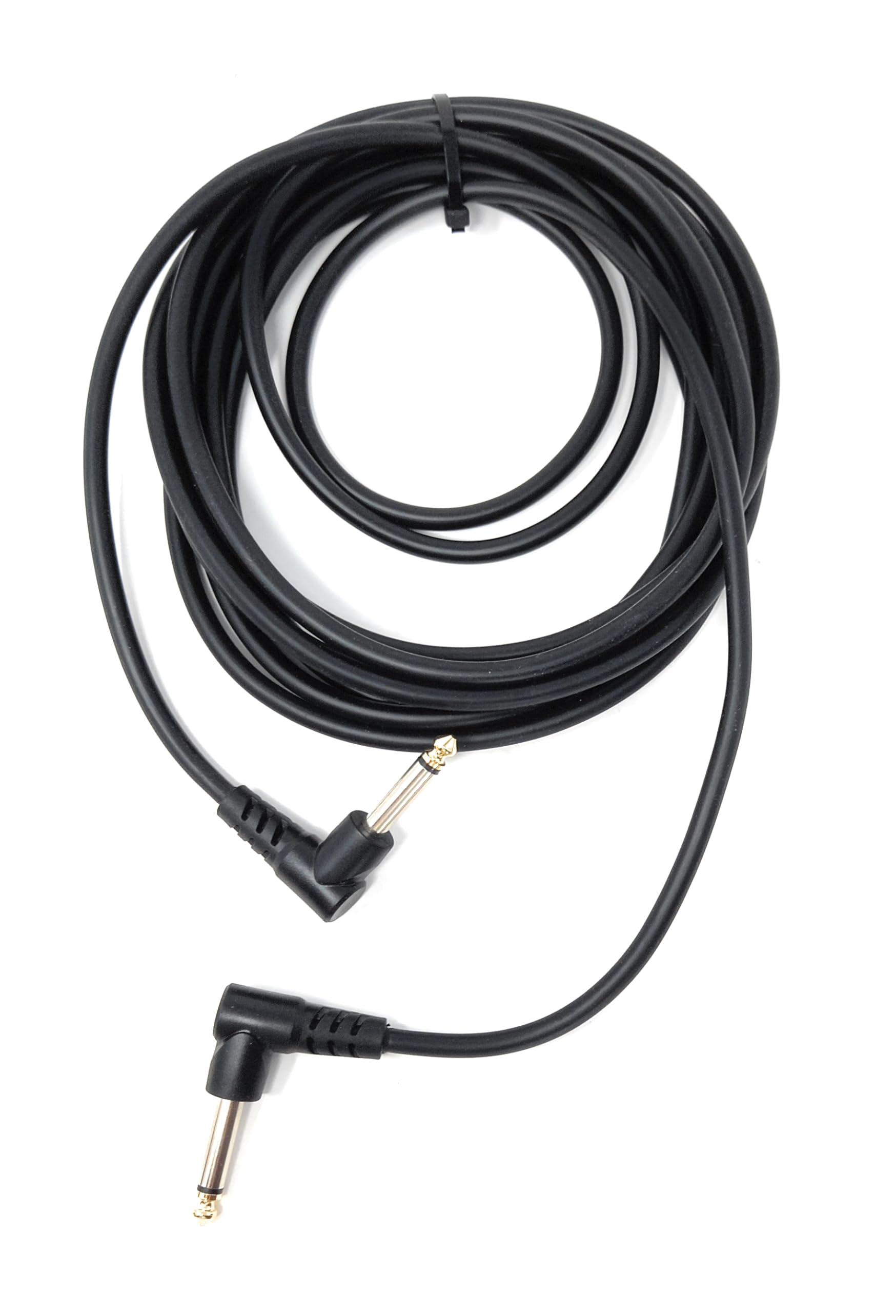 6.35mm Right Angle TS Instrument Cable - 90 Degree 1/4 Inch Mono Guitar Patch Cable for Amps, Mixers, and Pedals