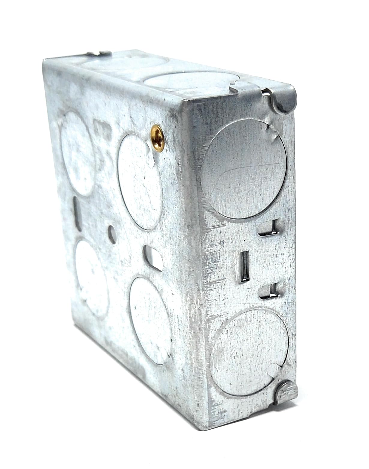 1 Gang Metal Surface Mount Back Box Pattress Box (25mm Deep) Fitted With Earth Terminals