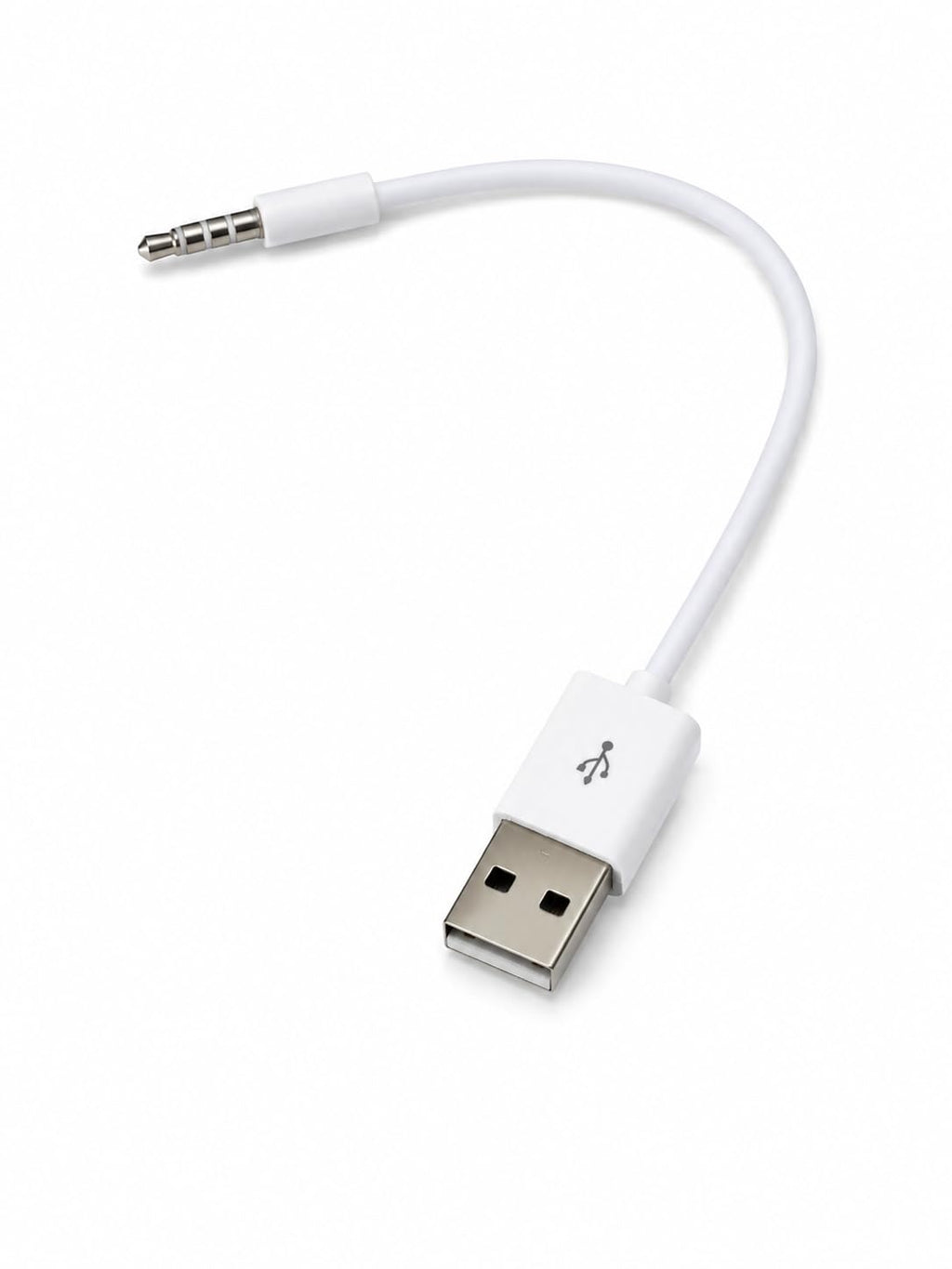 DRUT 3.5mm AUX Audio Jack to USB 2.0 Male Adapter Cable, 10cm Short Converter Lead, Compatible with MP3/MP4 Players and Audio Devices