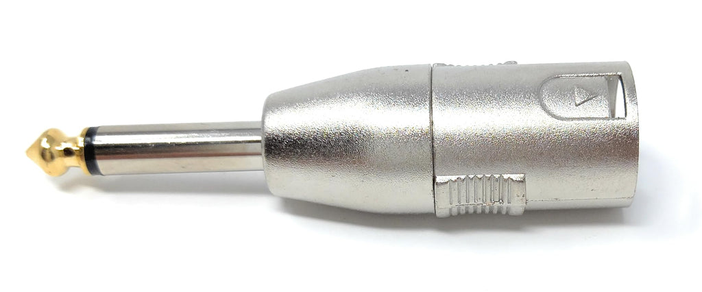 DRUT XLR 3 Pins Male to 6.35mm Mono Jack Plug Audio Cable Adapter