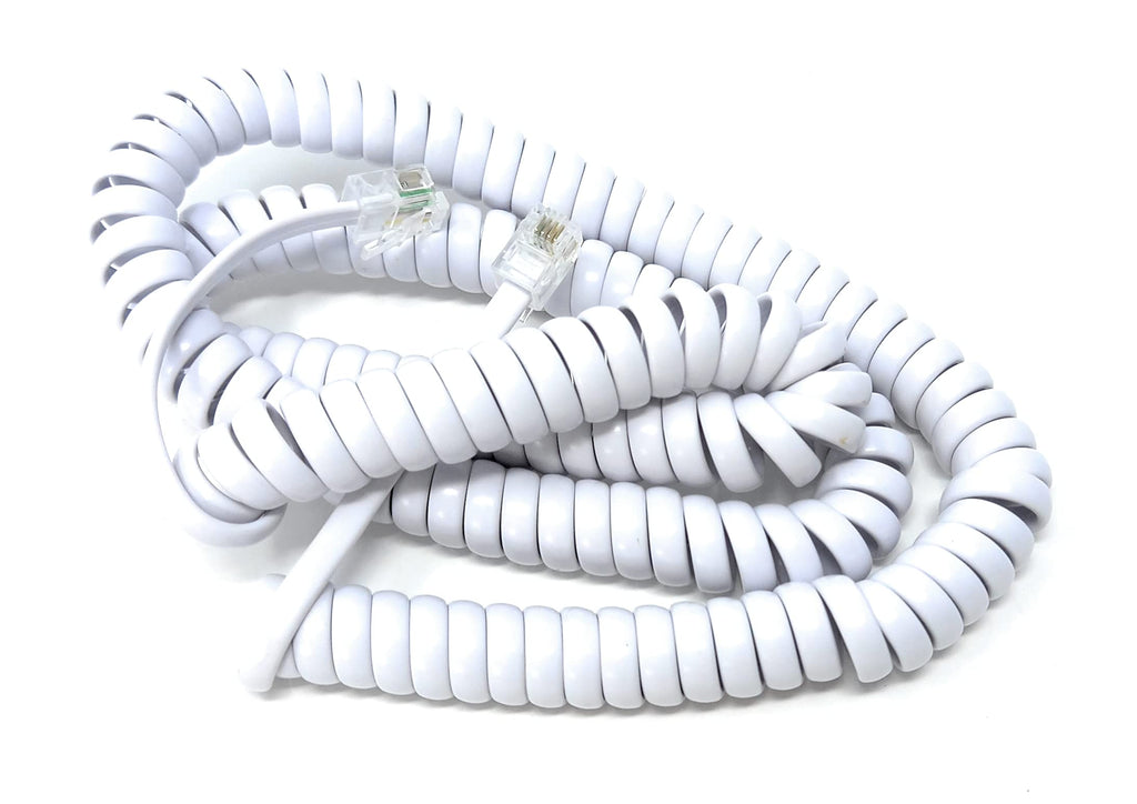 DRUT Coiled RJ10 RJ9 RJ22 4P4C 4 PIN Telephone Handset Curly Lead Cable