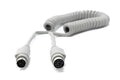 6 Pin Mini-Din Audio, Video, PS/2 Connection Coiled Extension Cable Lead, Male to Female, Compatible with PA Systems, Amp, Music Instruments, Data Communication, Ham Radio, Computer Interfaces, Max2m