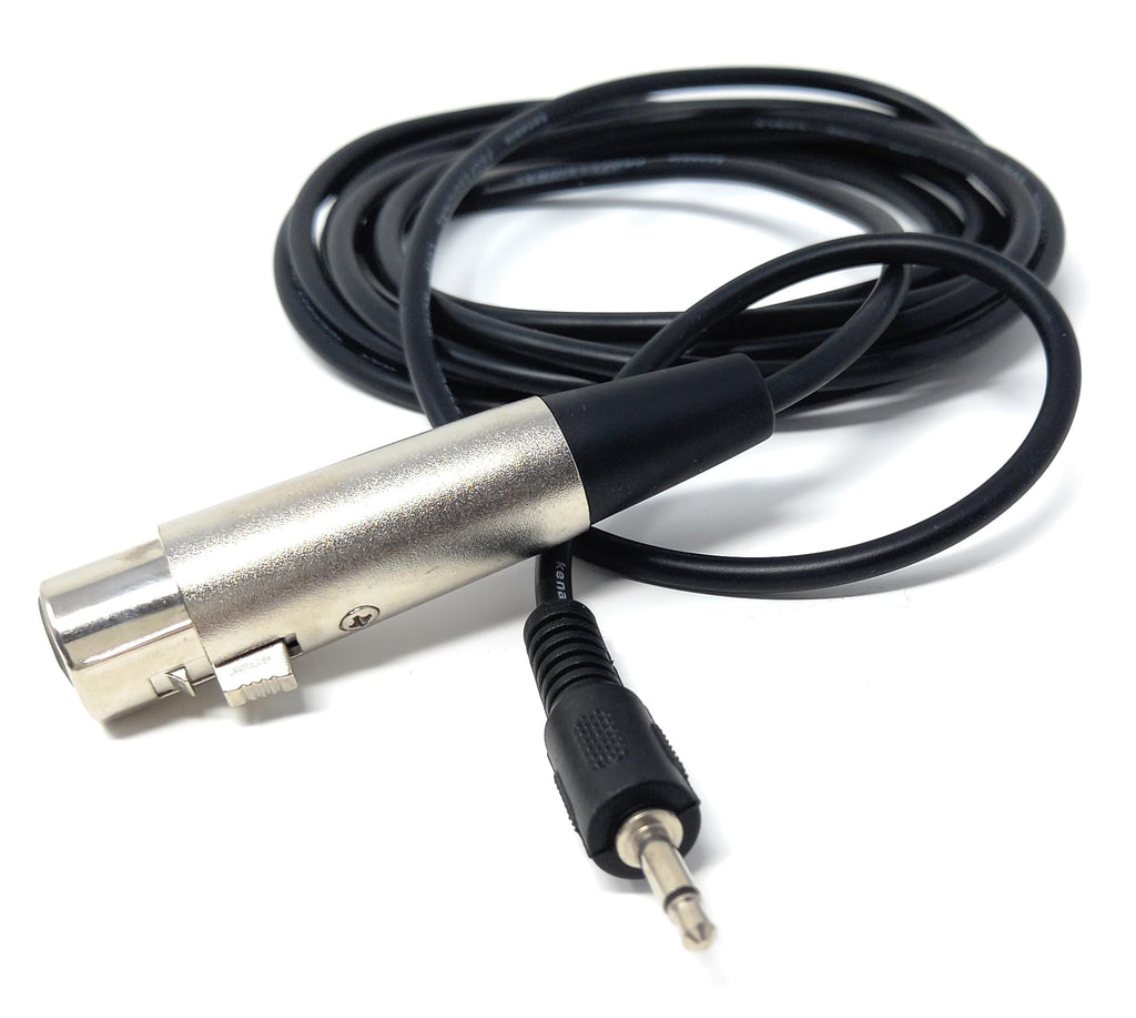 DRUT 3.5mm Mono AUX Jack to XLR Female Socket Microphone Lead Cable