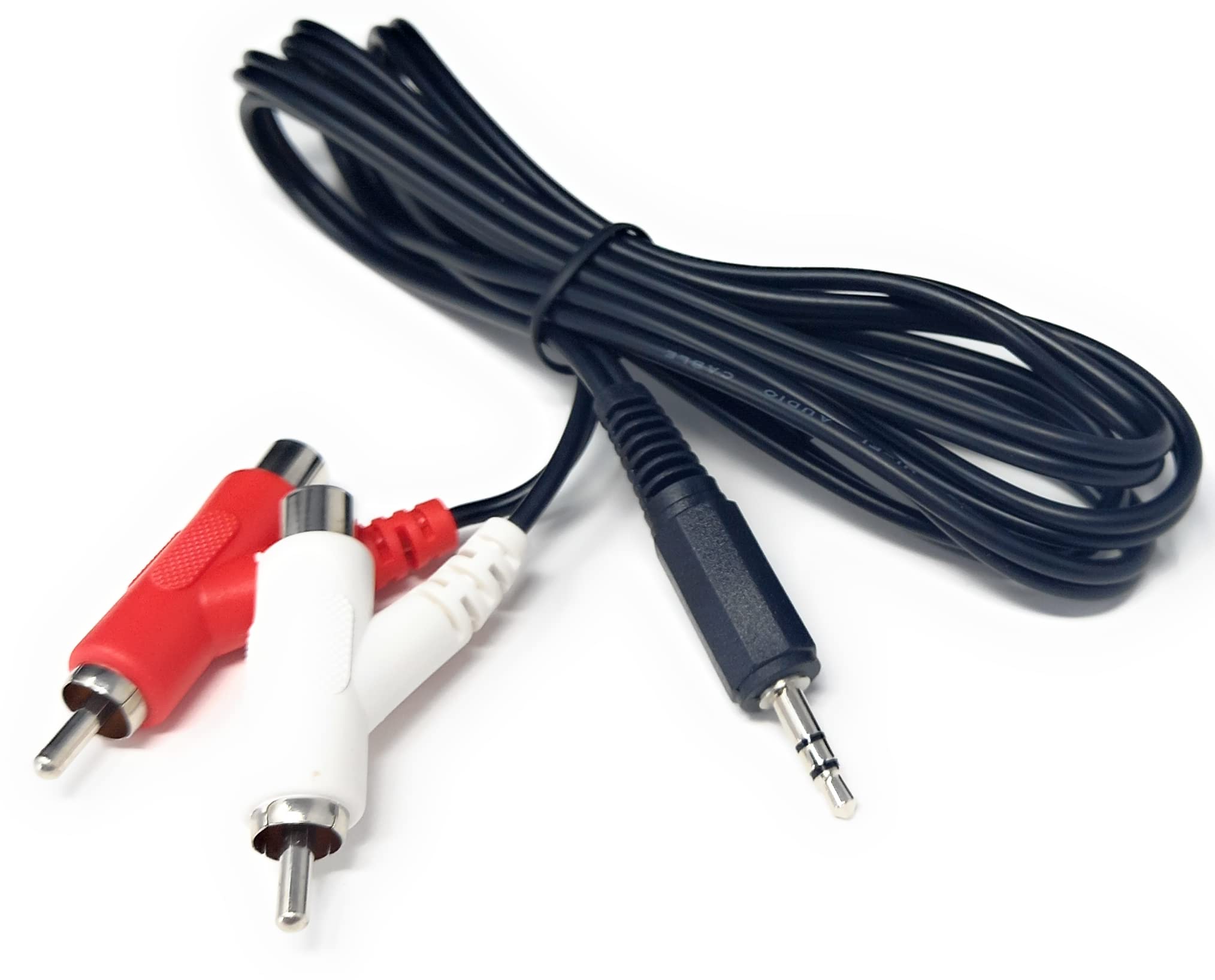 DRUT 3.5mm mini Stereo Jack Plug to 2x Stackable Male & Female RCA Phono Plugs Audio Lead Cable