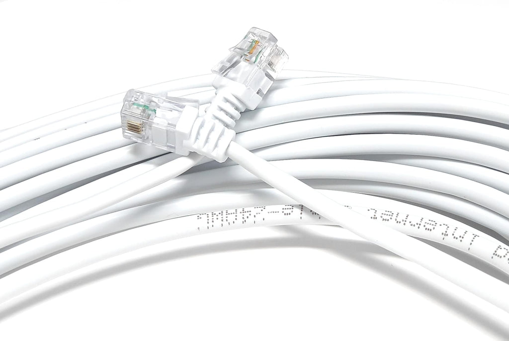RJ11 to RJ11 ADSL 2 High Speed Broadband Modem Telephone Cable Transmits Data Up to 100 Mbits/sec, 26 AWG Supports Analogue or Digital (DSL/ISDN) Applications