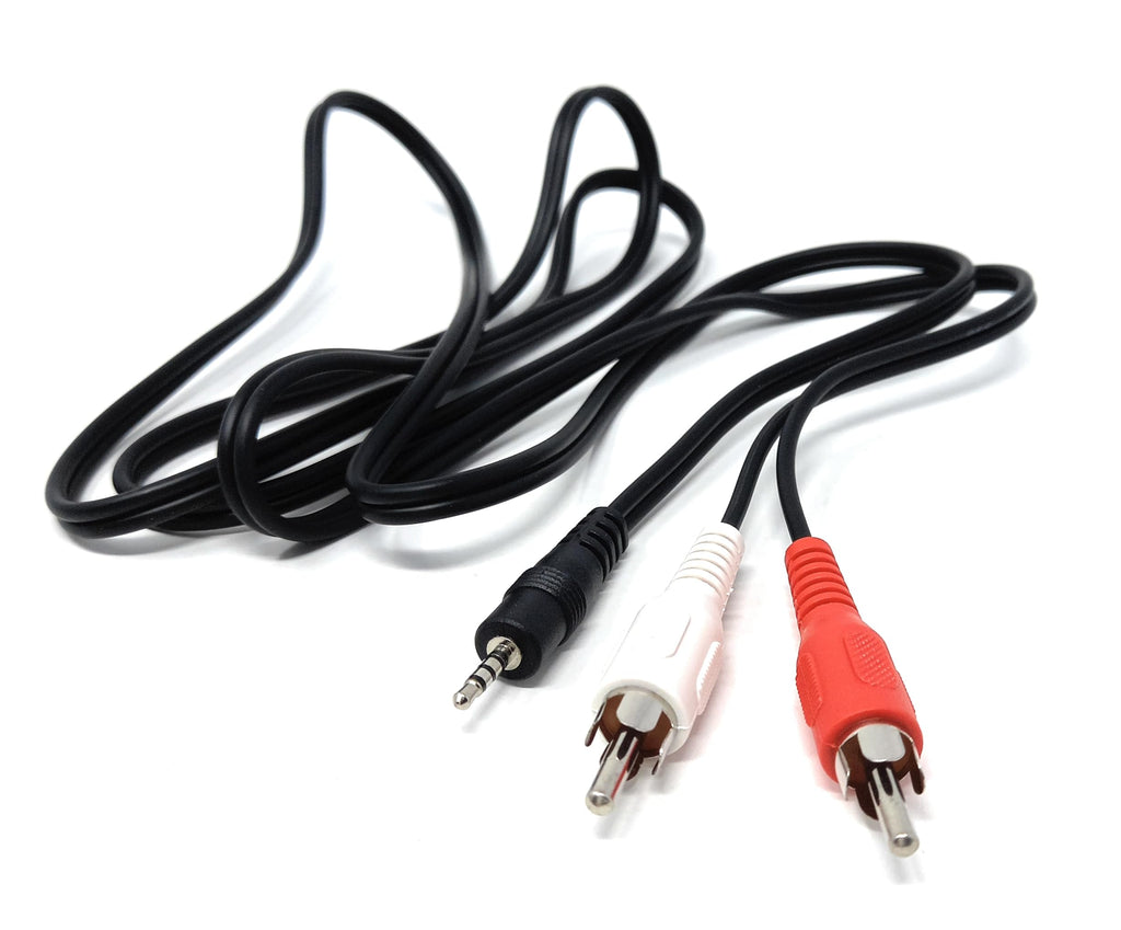 DRUT 2.5mm 4 pole Jack to 2 x RCA Phono Plug Cable Lead