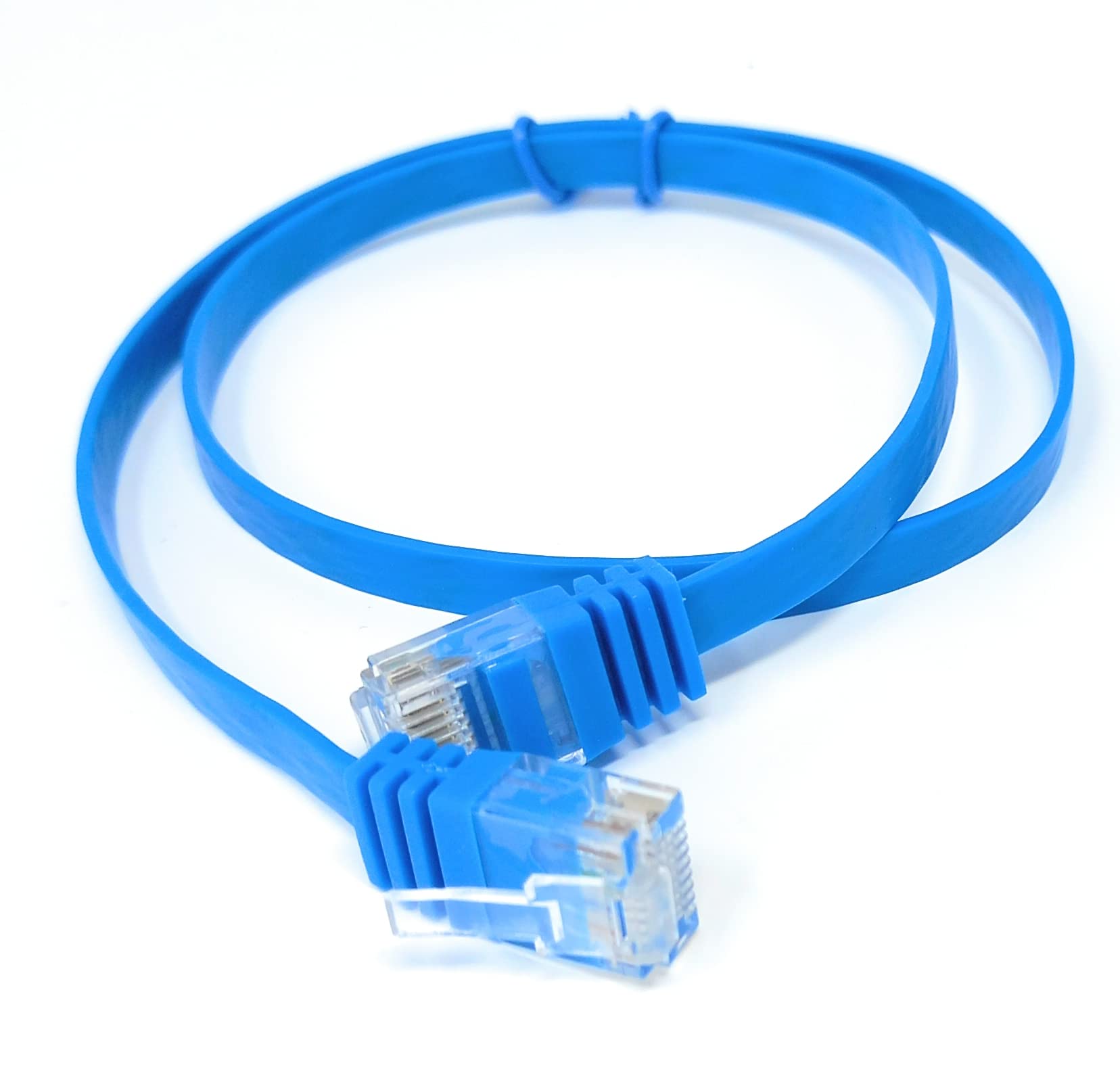 DRUT FLAT CAT6 RJ45 Ethernet LAN Patch Cable, Low Profile GIGABIT Full Copper 32AWG, Lead Allows Up to 1000Mbps Speed