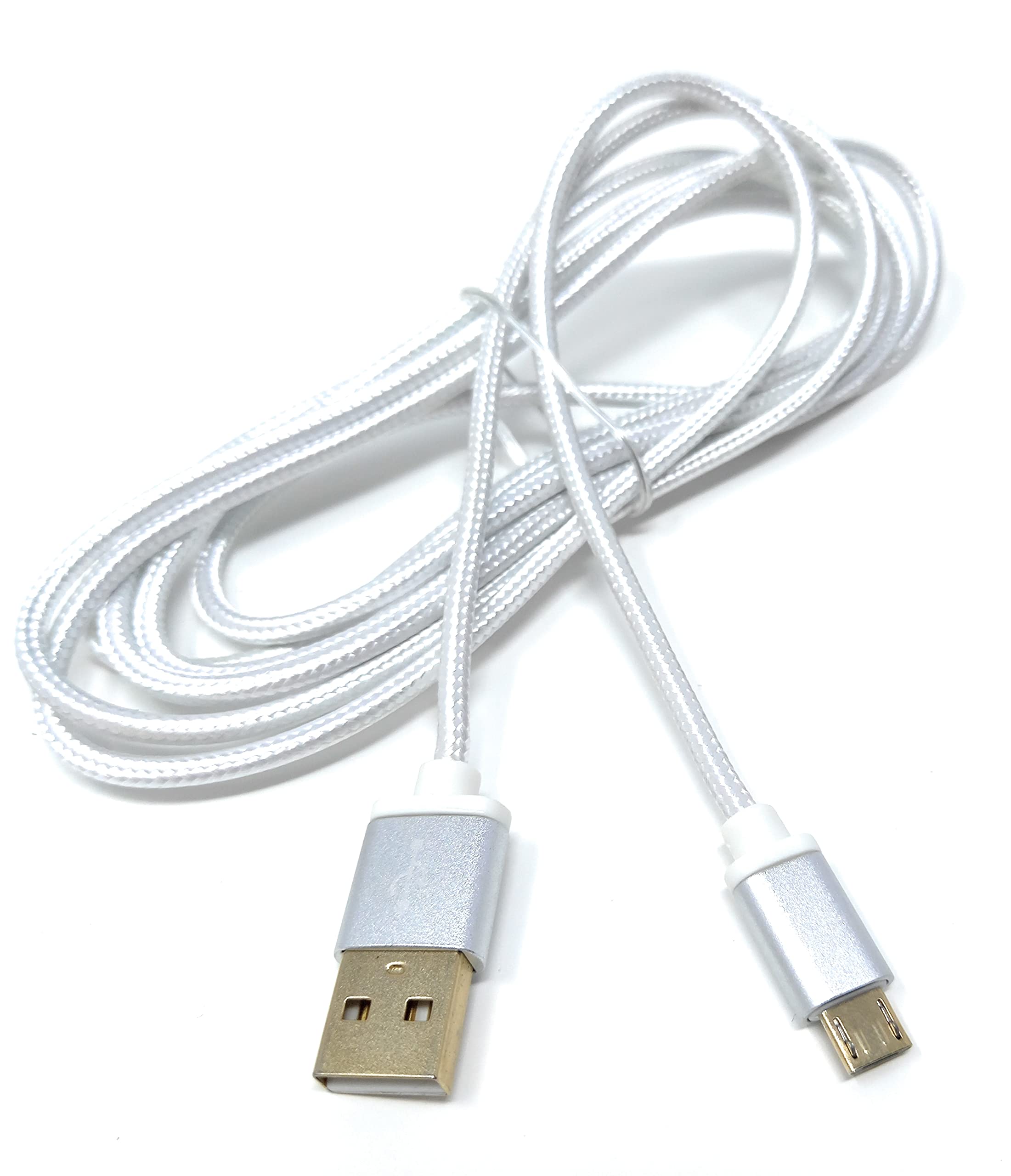 DRUT Micro USB to USB 2.0 Fast Charger Braided Cable 24AWG, A-Male to Micro B Gold Connectors Lead