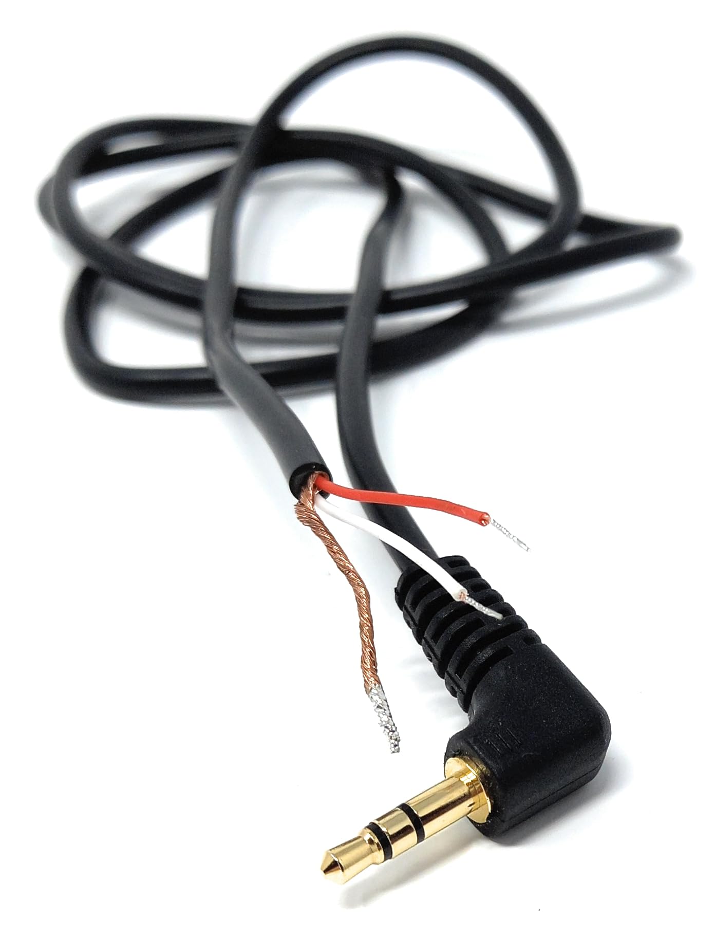 DRUT 3.5mm Stereo AUX Jack Plug to 3 Pole Solder Bare Wire