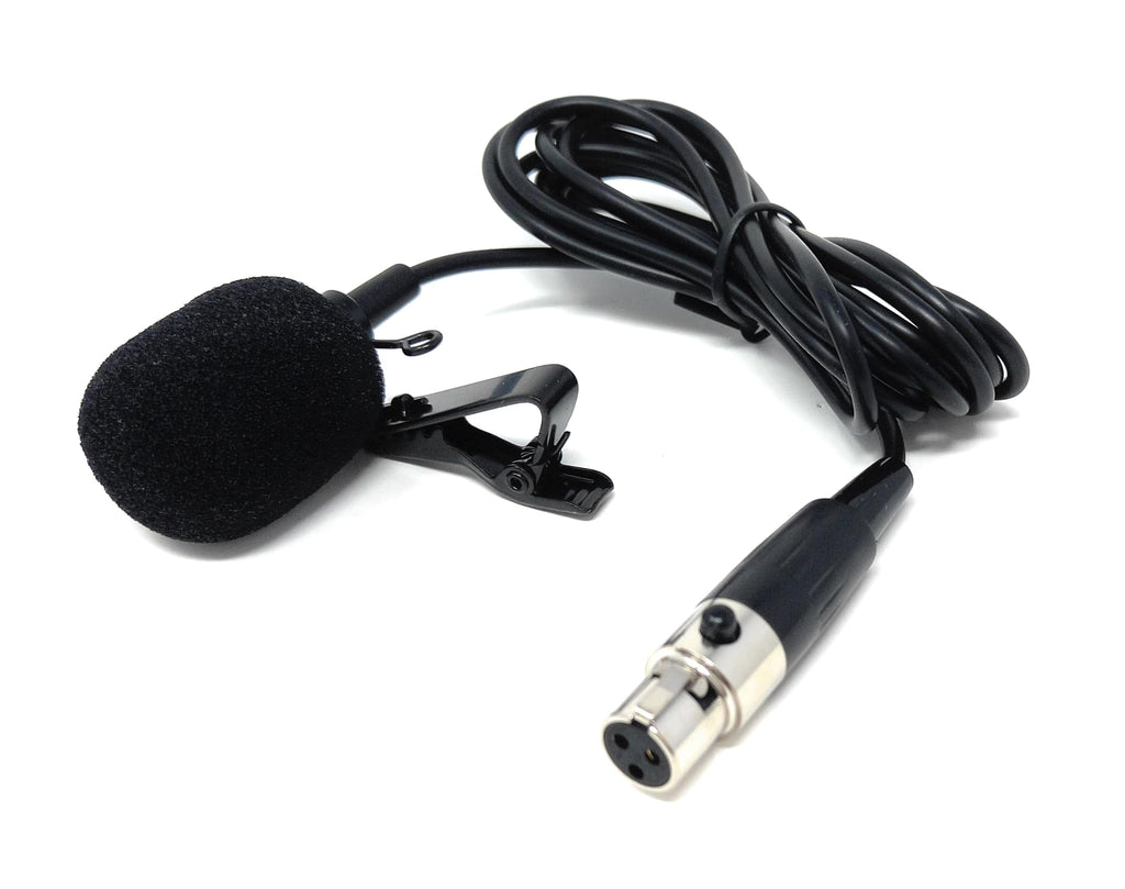 3 Pin Mini XLR Lavalier Microphone Metal Head, 1.5m Clip On Lapel Mic for Bodypack Transmitter, Wireless PA System, Voice Amplifier, Teaching, Interview & Presentation