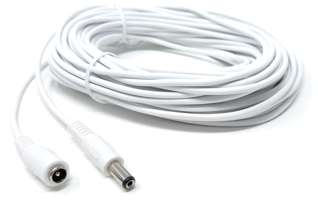 5.5mm x 2.1mm DC Power Plug to Socket, Male to Female CCTV, LED, Modem Router, Music Instruments Extension Lead Cable