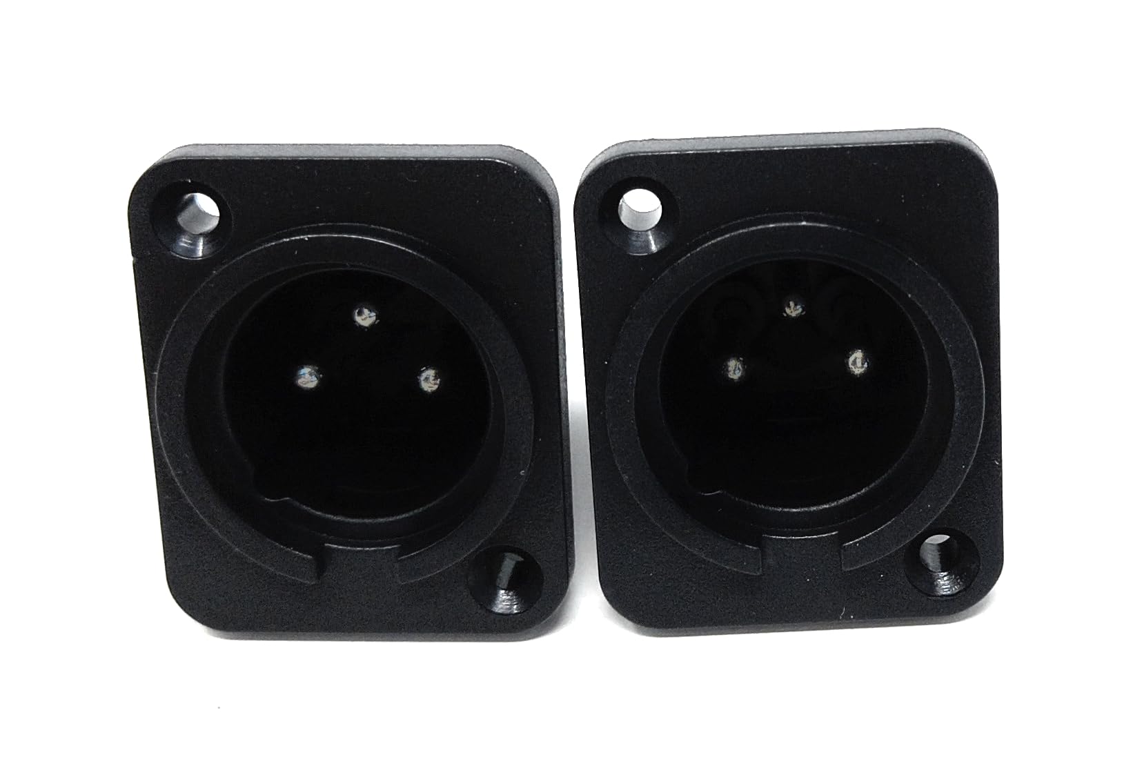 DRUT 3-Pin XLR Male Chassis Mount Socket – Plastic Panel Jack for Audio, Microphone, Studio, DJ Mixer and Speaker Connections, Solder Terminals