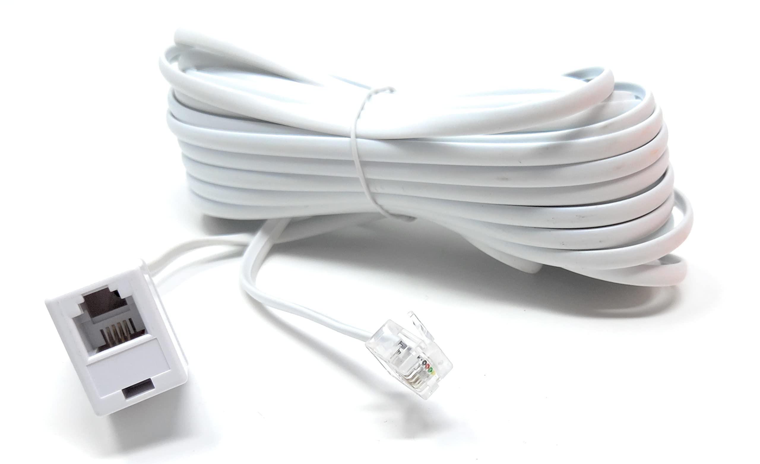 DRUT RJ11 Male to RJ11 Socket Female ADSL Lead for Broadband, Phone, Router, Modem, Telephone Extension Cable
