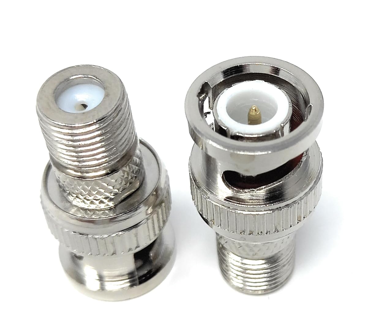 DRUT F Type Screw On Female Socket to BNC Male Plug for CCTV Coaxial Cable Adapter