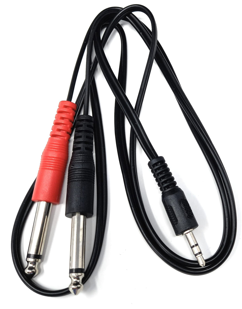 DRUT Stereo 3.5mm Jack to 2 x 6.35mm Mono Jacks, Y Cable Lead create description