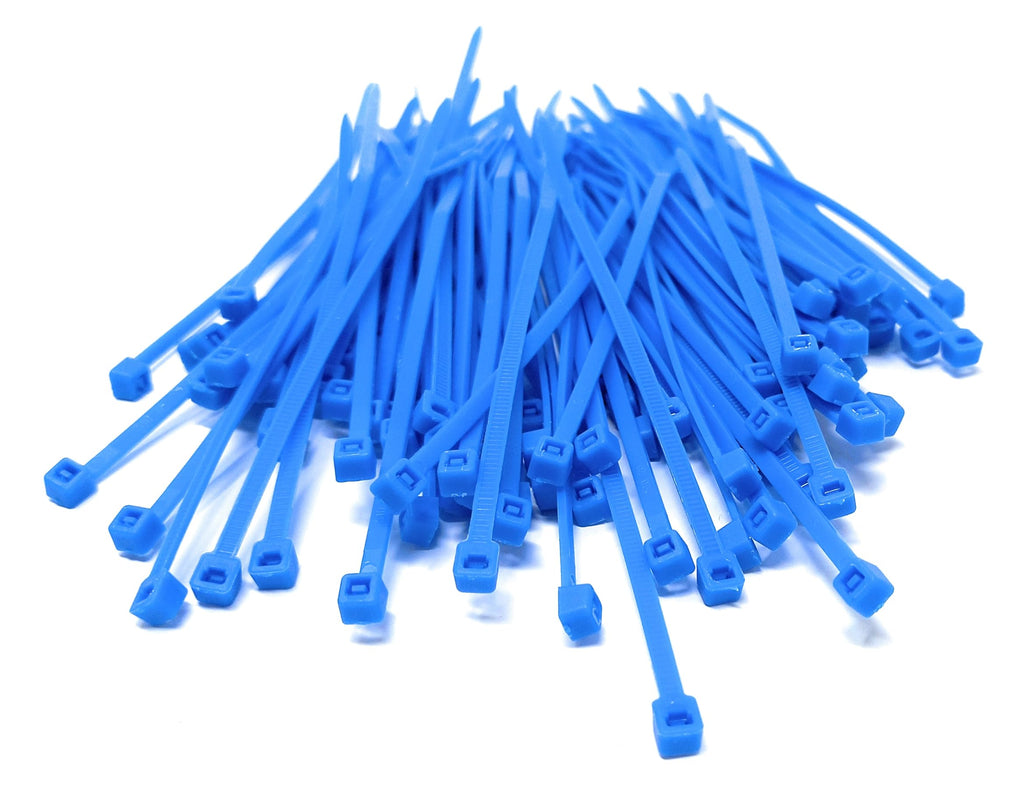 Nylon Cable Ties, 100mm x 2.5mm, Pack of 100, Plastic Zip Tie Wraps, Self-Locking