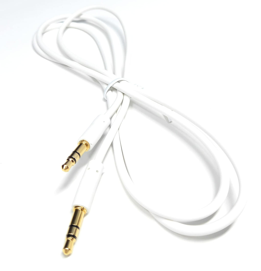 DRUT 3.5mm Stereo Audio Jack Plug to Plug, Male to Male AUX, Slim Flexible Lead Cable