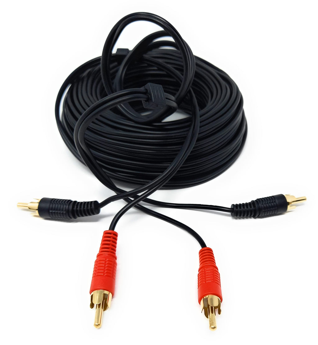 DRUT RCA to RCA Phono Twin Jack to Jack Stereo Audio Cable Lead Cord Compatible With CD/DVD/Amplifier/Hifi/DJ Mixer/Turntable