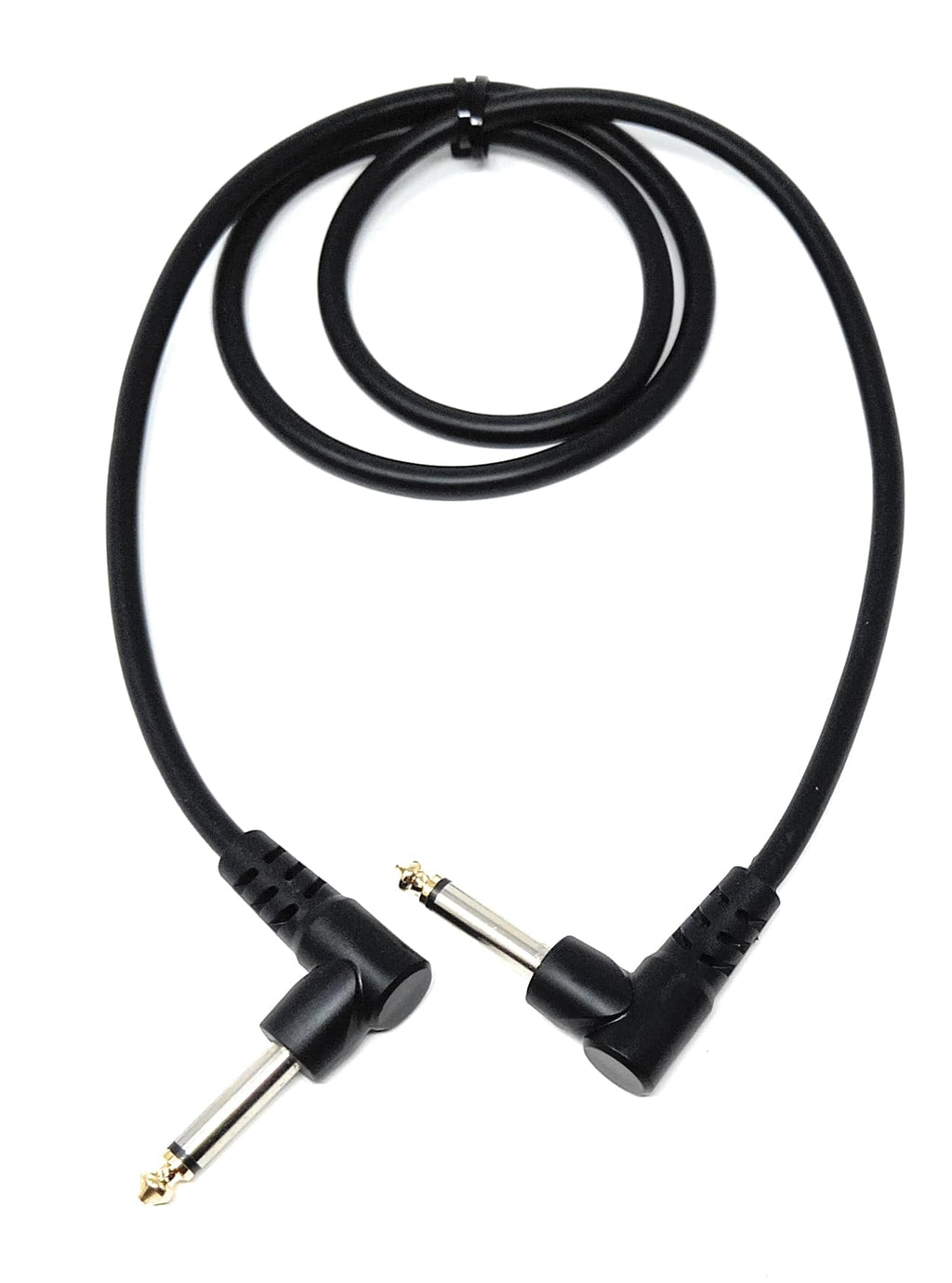 6.35mm Right Angle TS Instrument Cable - 90 Degree 1/4 Inch Mono Guitar Patch Cable for Amps, Mixers, and Pedals