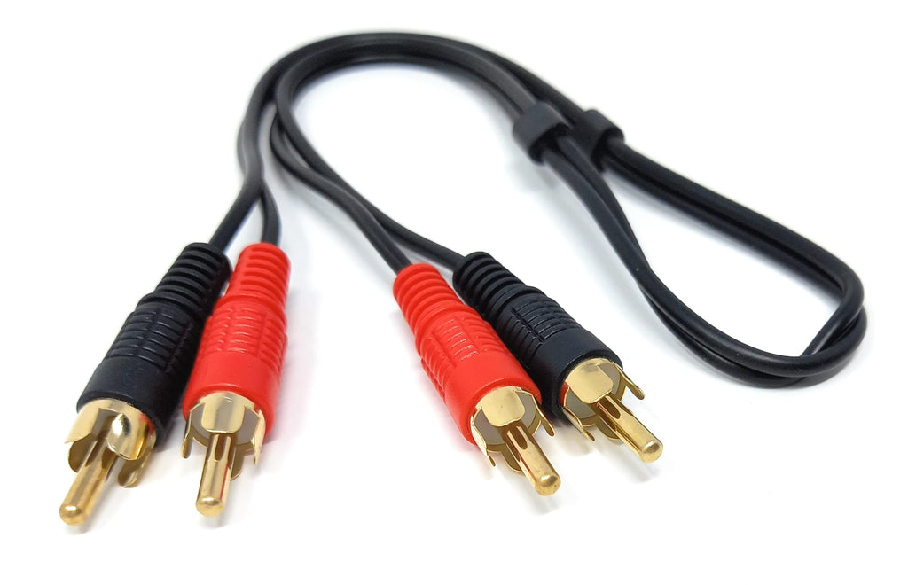 DRUT RCA to RCA Phono Twin Jack to Jack Stereo Audio Cable Lead Cord Compatible With CD/DVD/Amplifier/Hifi/DJ Mixer/Turntable
