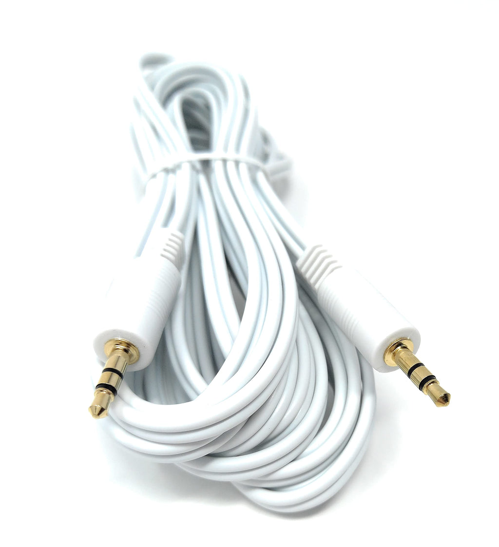 DRUT 3.5mm to 3.5mm Stereo Audio AUX Cable Gold Connectors, Small 3 pin Jack to Jack Speaker Lead