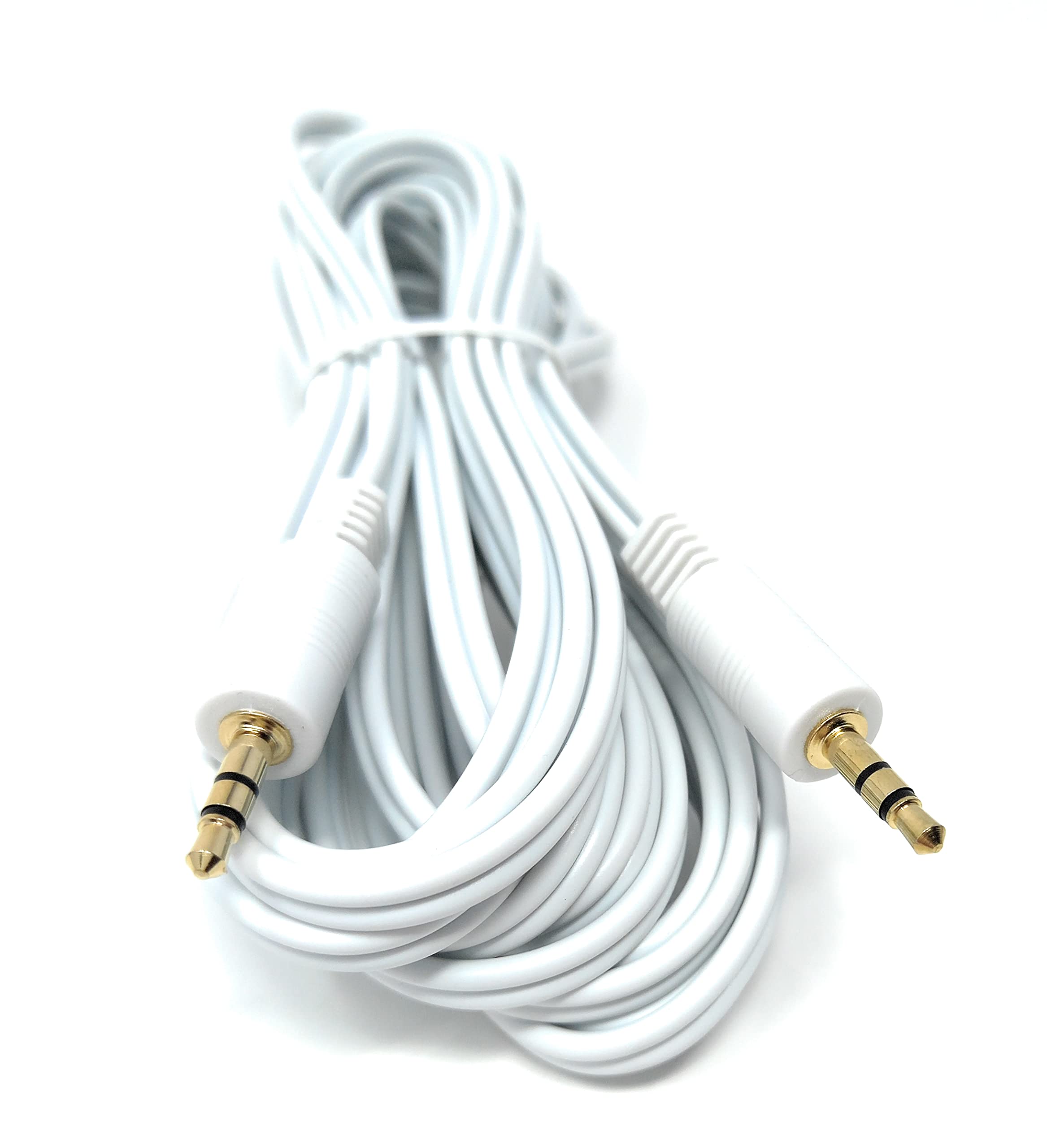 DRUT 3.5mm to 3.5mm Stereo Audio AUX Cable Gold Connectors, Small 3 pin Jack to Jack Speaker Lead