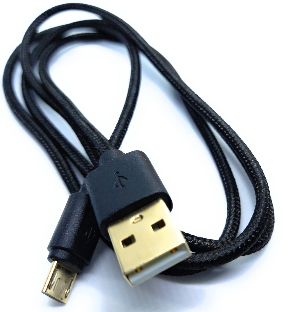 DRUT Micro USB to USB 2.0 Fast Charger Braided Cable 24AWG, A-Male to Micro B Gold Connectors Lead