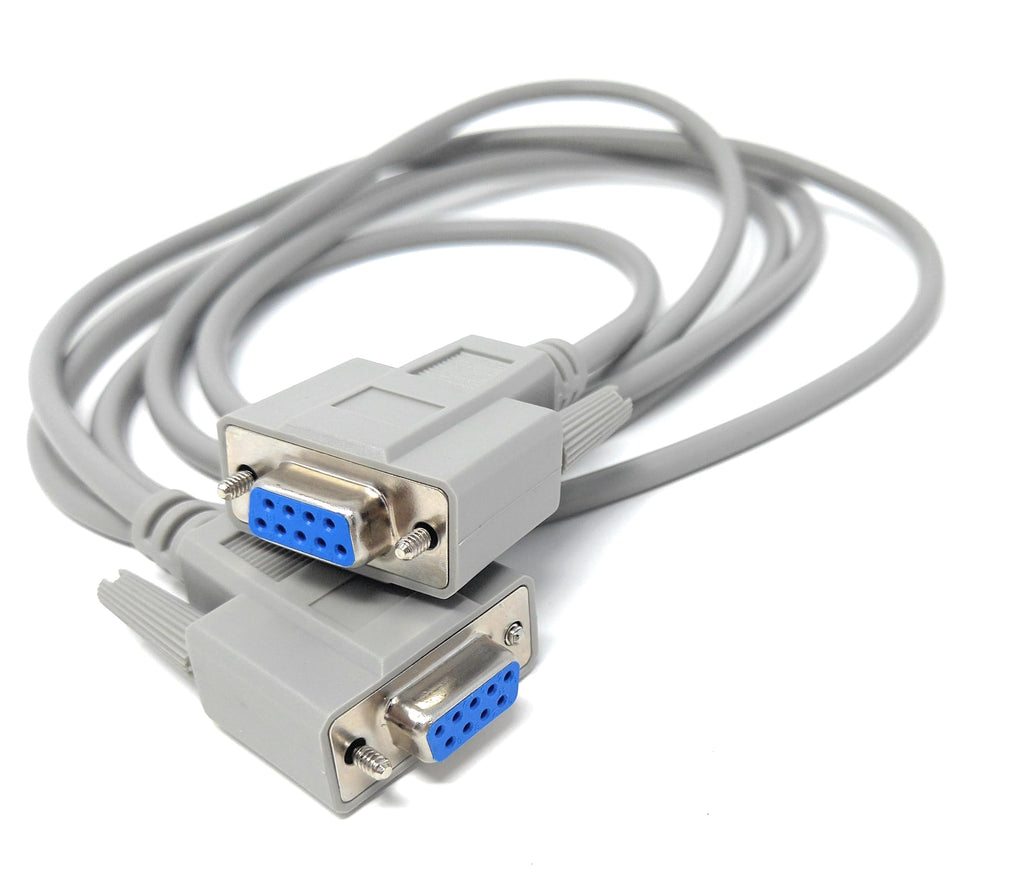 DRUT 2m D9 Female to Female EGA Monitor Cable – 9-Pin Serial Display Lead for Enhanced Graphics Adapters, Vintage PCs & Retro Computing (VGA)