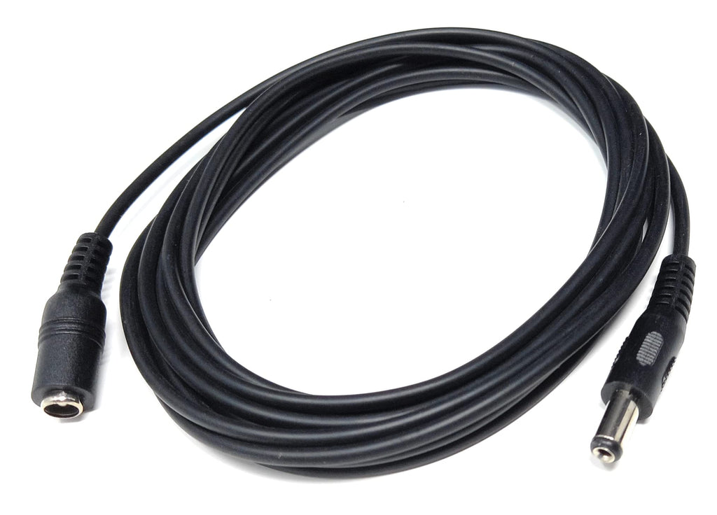5.5mm x 2.1mm DC Power Plug to Socket, Male to Female CCTV, LED, Modem Router, Music Instruments Extension Lead Cable