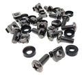 10pcs. M6 Rack Fixing Set, Captive Cage Nuts Bolts Screws & Washers for For Rack Mount Equipment, Data Cabinets, Music Instruments. AMP, Equalisers, CD Player etc.