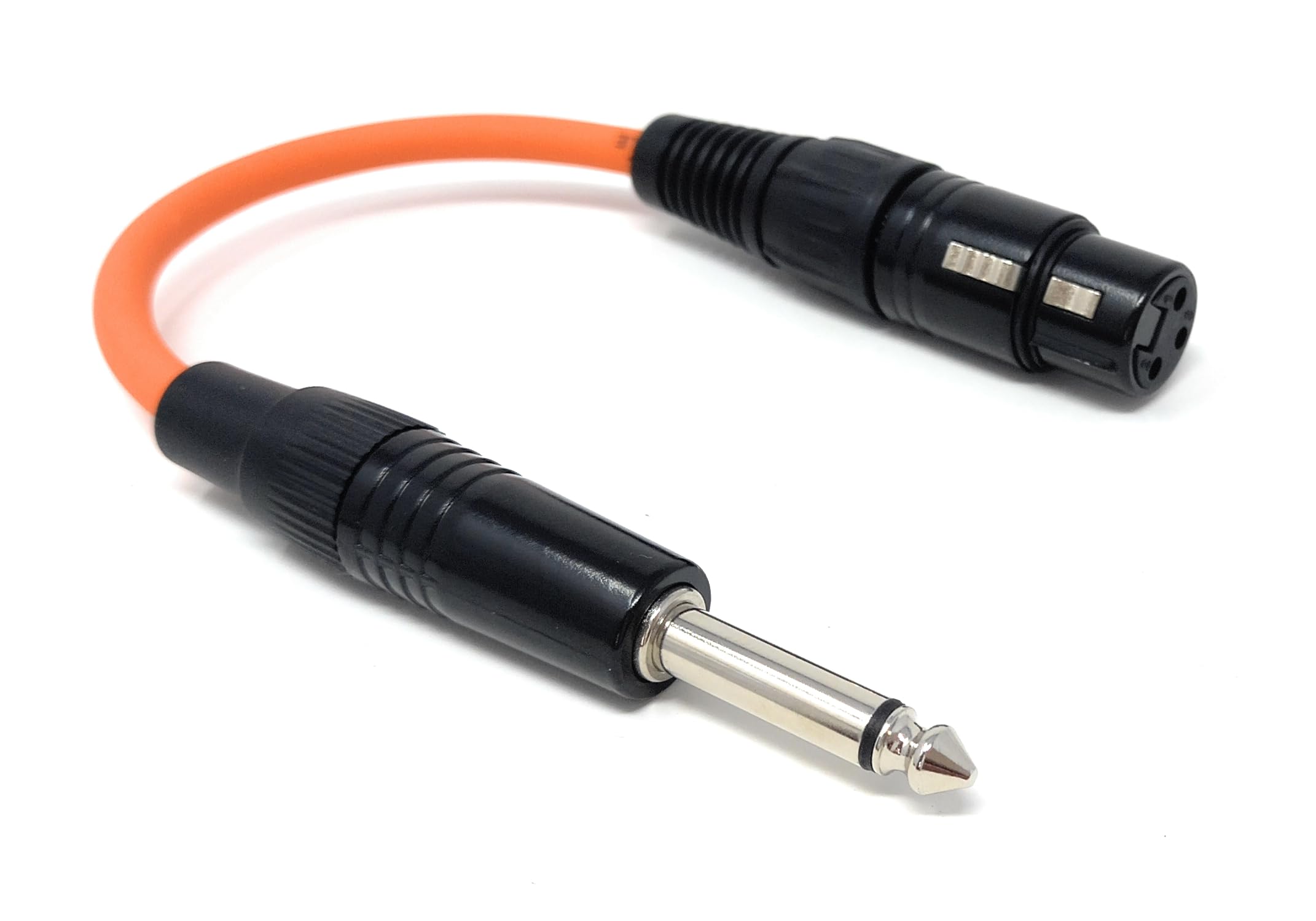 DRUT 6.35mm Mono Jack to XLR Female Adapter Cable 10cm, 1/4 Inch TS Male to 3 Pin XLR Socket Audio Converter Lead for Mixer, Amplifier, Microphone, Speaker & Recording Equipment