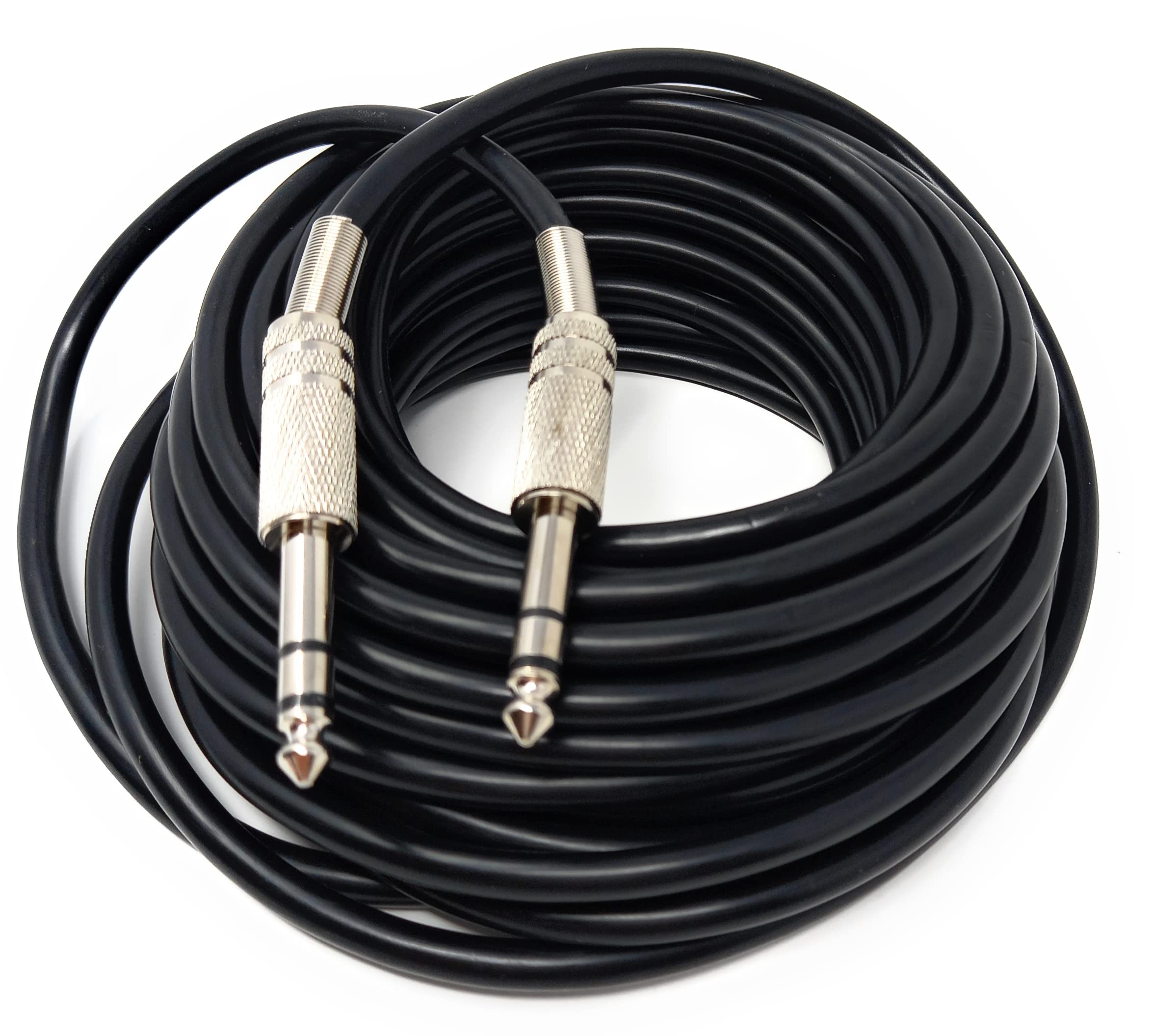 DRUT 6.35mm Male to 6.35mm Male Stereo Audio Cable, 1/4" TRS Connectors For Professional Music Instruments & Home Audio