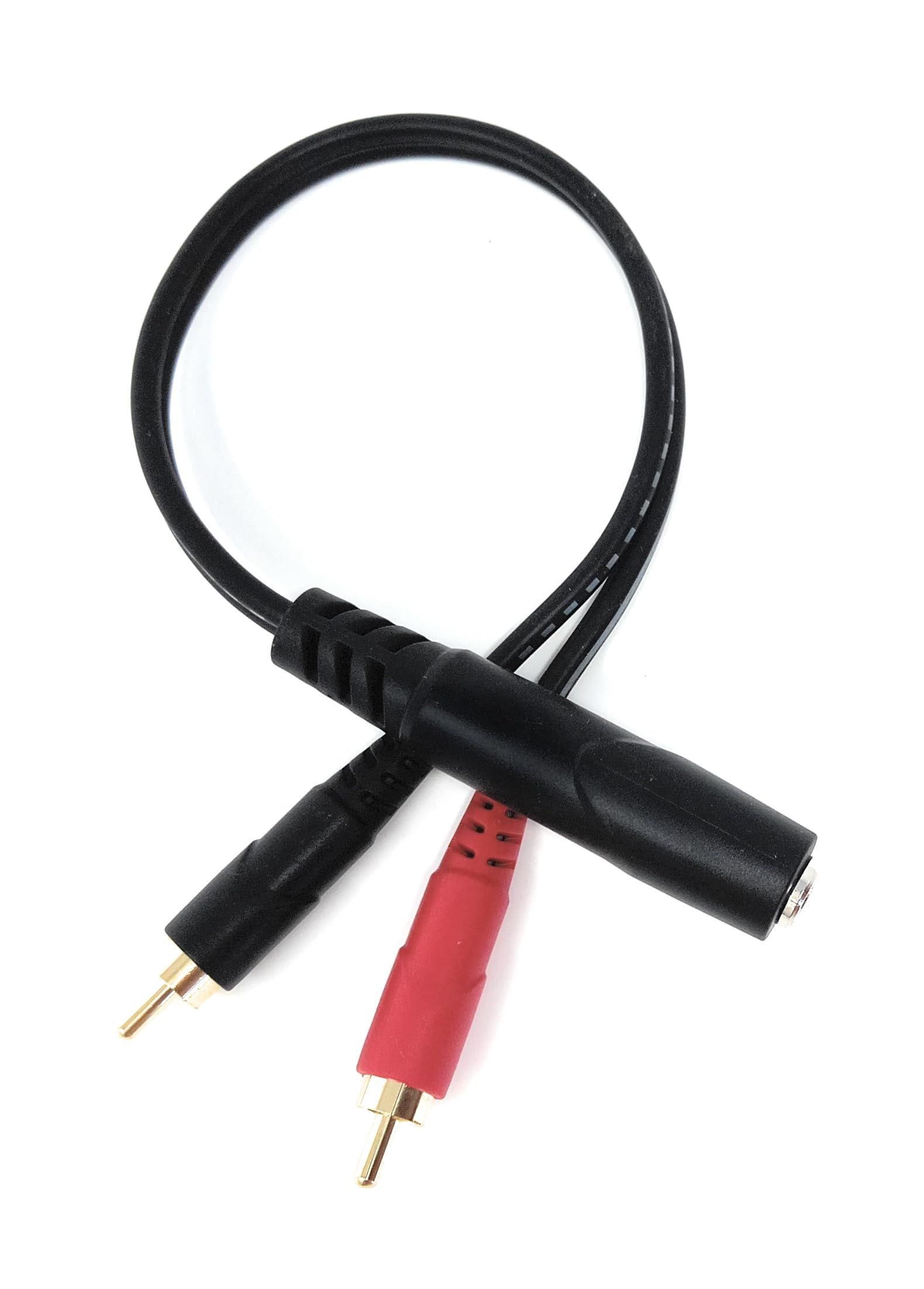 DRUT 6.35mm to 2 x RCA Splitter Cable, 6.35 TRS Female to Dual RCA Male Stereo Audio Lead for Music Instruments, Mixer (Gold Plated)