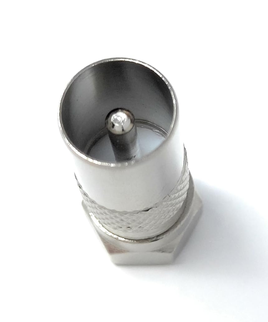 DRUT F Type Male Plug to TV RF Male Male Freeview Aerial Antenna Cable Lead Adapter Converter