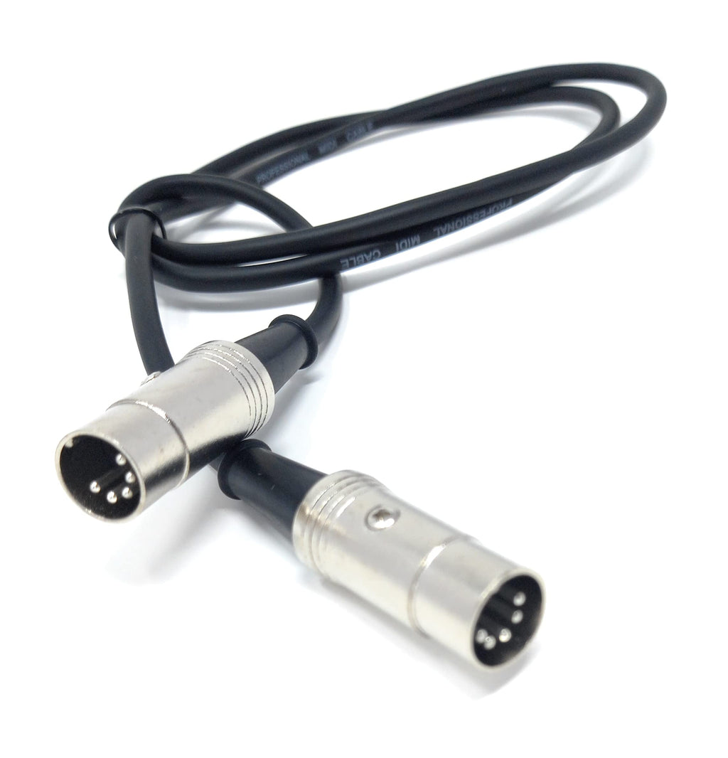 DRUT MIDI Male to Male Lead 5 pin DIN Shielded Flexible for Computer, Synth, Keyboard, Effects, Music Instruments Audio Cable