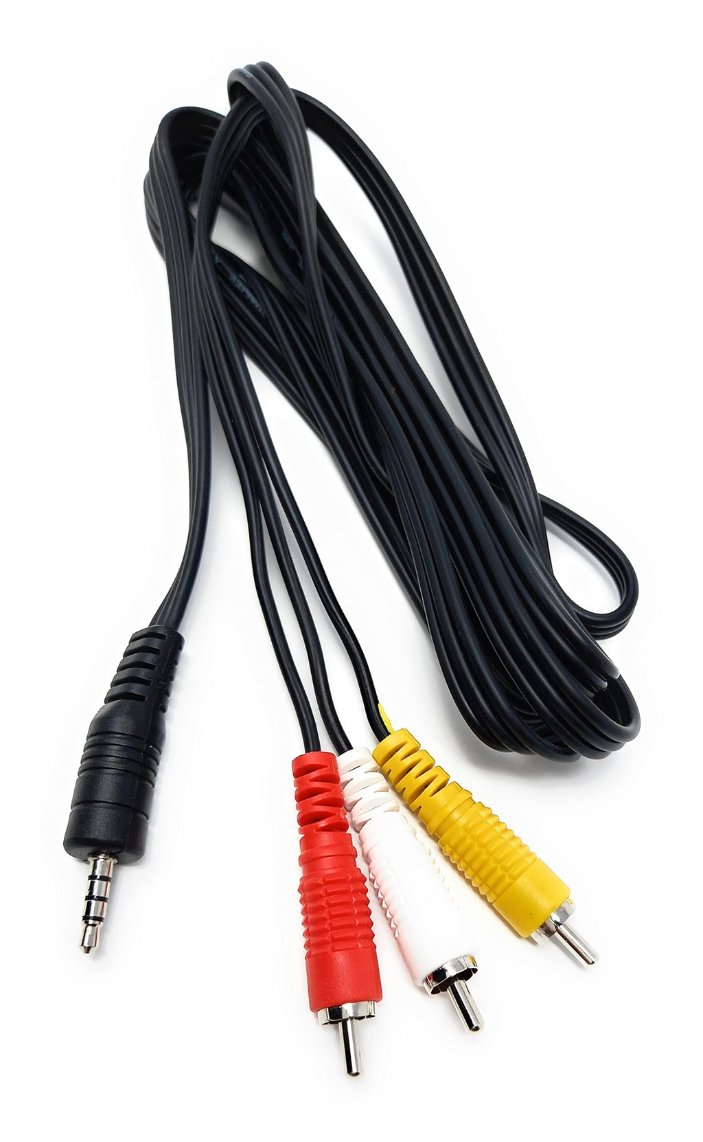 DRUT 3.5mm 4 Pole Jack Plug to 3 x RCA Phono Composite Audio Video AV AUX Lead Cable