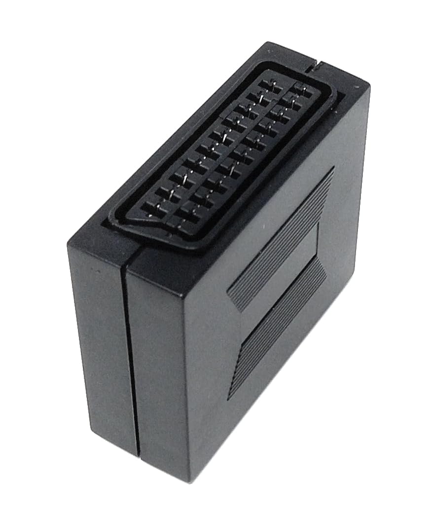 DRUT SCART Coupler 21 Pin Female to Female Socket Connector for Join Two Scart Cables Together, Gender Changer, Adapter