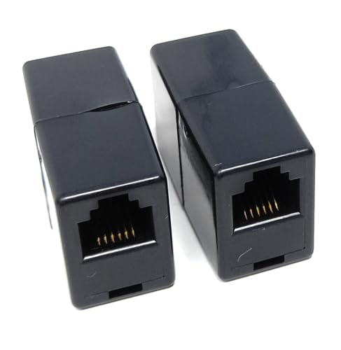 DRUT RJ12 (RJ11) 6P6C 6 Pin Female Coupler Adapter Cable Joining, Gender Changer, Extender