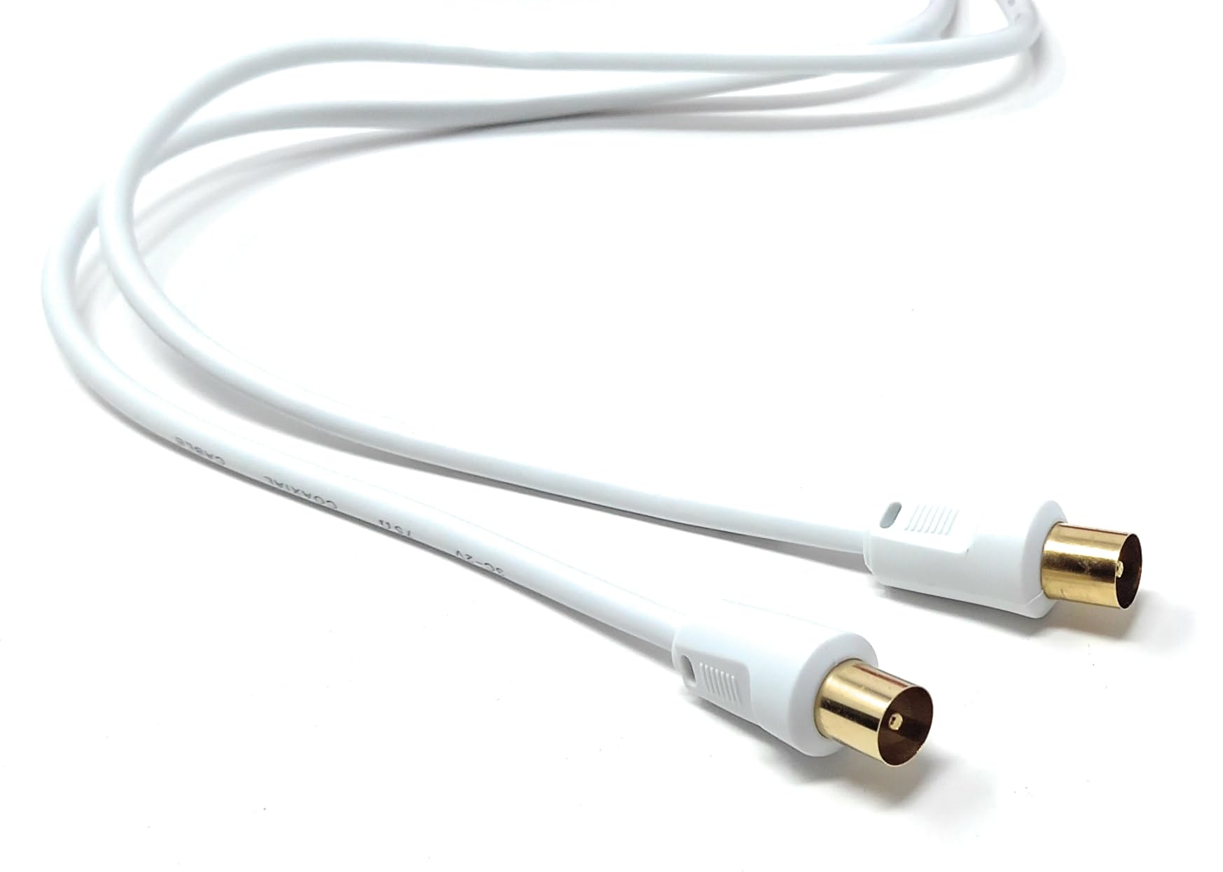 DRUT TV Male to Male Plug Coaxial Cable RG6 Aerial Digital Antenna RF Fly Lead Cable