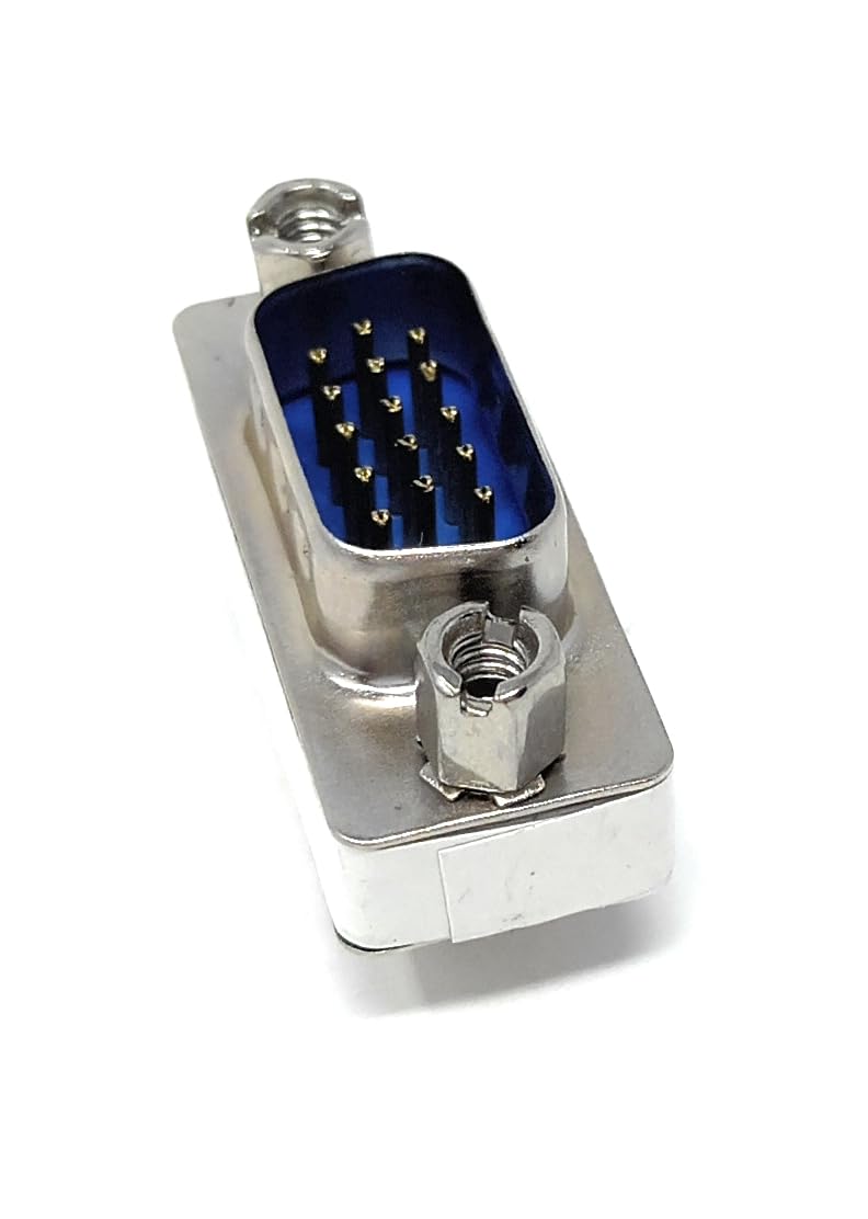 DRUT VGA HD15 to HD15 Male to Male Gender Changer Adapter