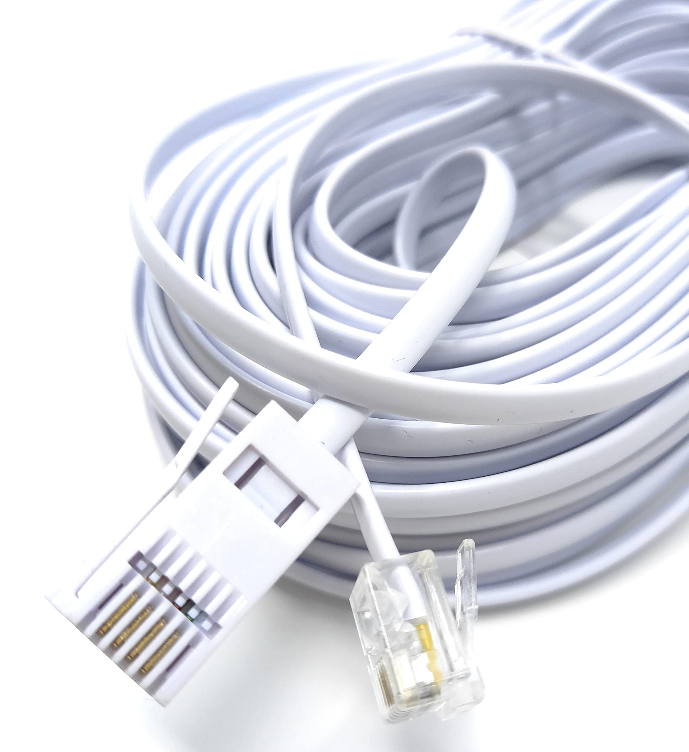DRUT RJ11 to BT, 4 Pin Male to Male Rollover Cable Modem Router Lead Cord VDSL/ADSL (not for telephone)